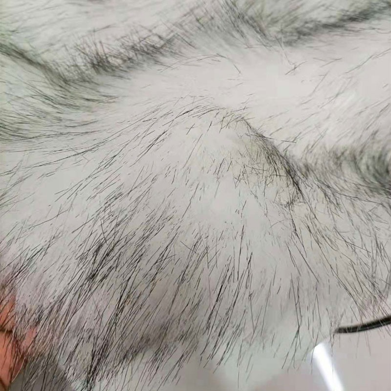 高檔長毛絨染尖動物毛人造毛布料獸耳仿皮草毛領服裝面料背景布-細節圖3