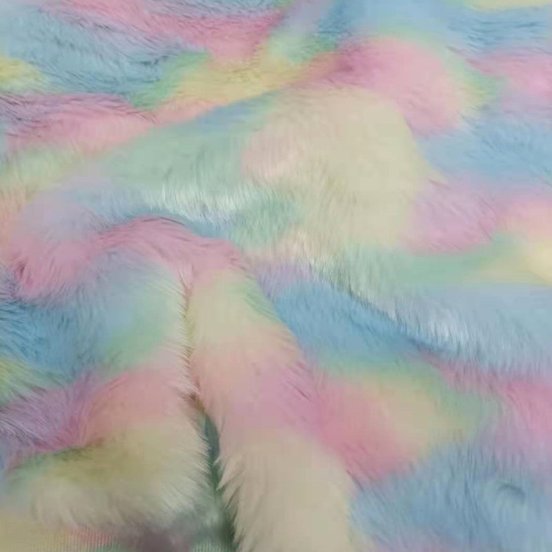 高檔仿兔毛彩色皮草毛絨布料服裝鞋子包包靴套直播背景布拍照手工-細節圖2