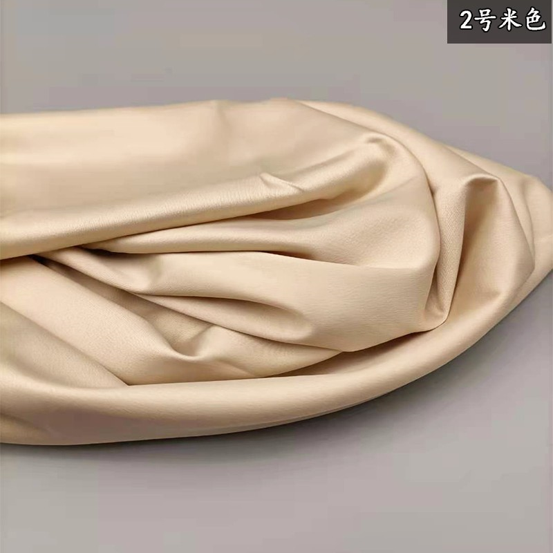 高密亞光彈力色丁服裝面料襯衣連衣裙漢服仿真絲綢緞布料背景布-細節圖7