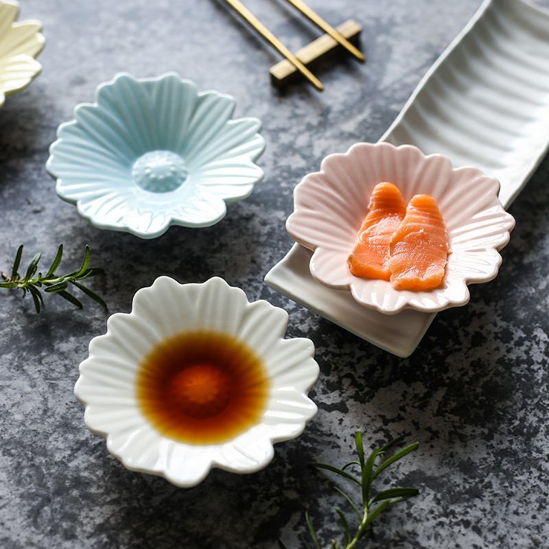 ins日式可愛雛菊菠蘿仙人掌蘸料碟調味碟醬油醋碟甜點壽司零食碟-細節圖2