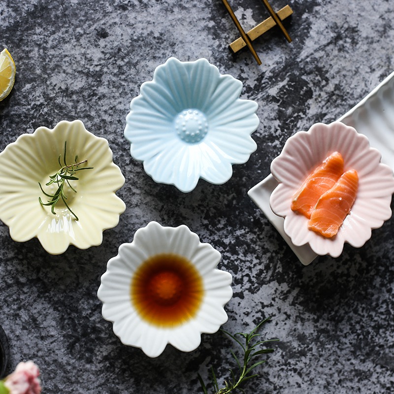 ins日式可愛雛菊菠蘿仙人掌蘸料碟調味碟醬油醋碟甜點壽司零食碟-細節圖4
