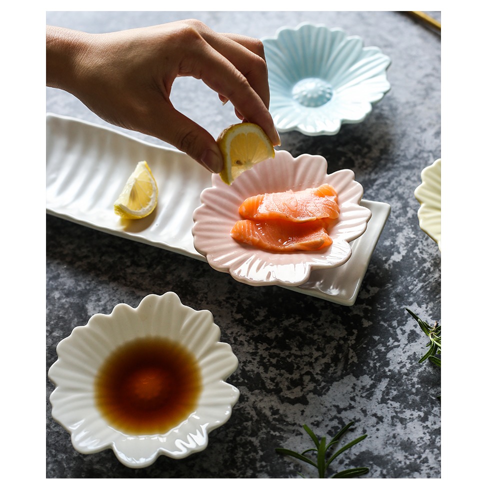 ins日式可愛雛菊菠蘿仙人掌蘸料碟調味碟醬油醋碟甜點壽司零食碟-細節圖8