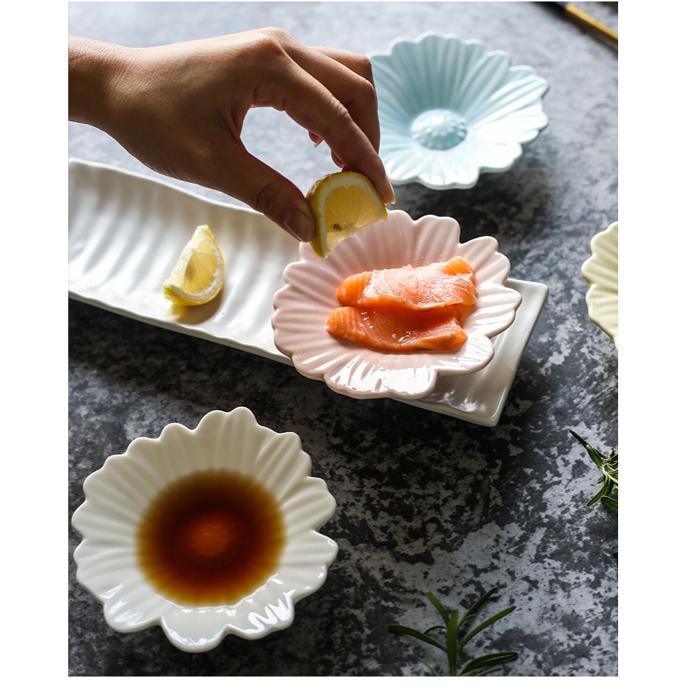 ins日式可愛雛菊菠蘿仙人掌蘸料碟調味碟醬油醋碟甜點壽司零食碟-細節圖10