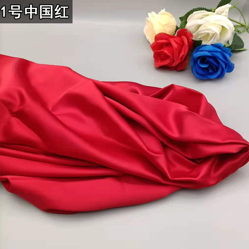 高密度亞光色丁布料綢緞面料裏襯COS舞臺背景拍照漢服裝婚紗手工-細節圖6