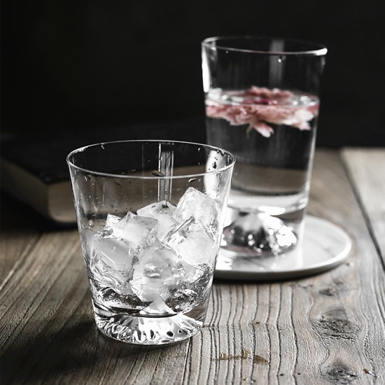 雪山杯 江戶硝子同款玻璃杯 富士山杯洋酒杯飲料杯早餐杯酒杯-細節圖2