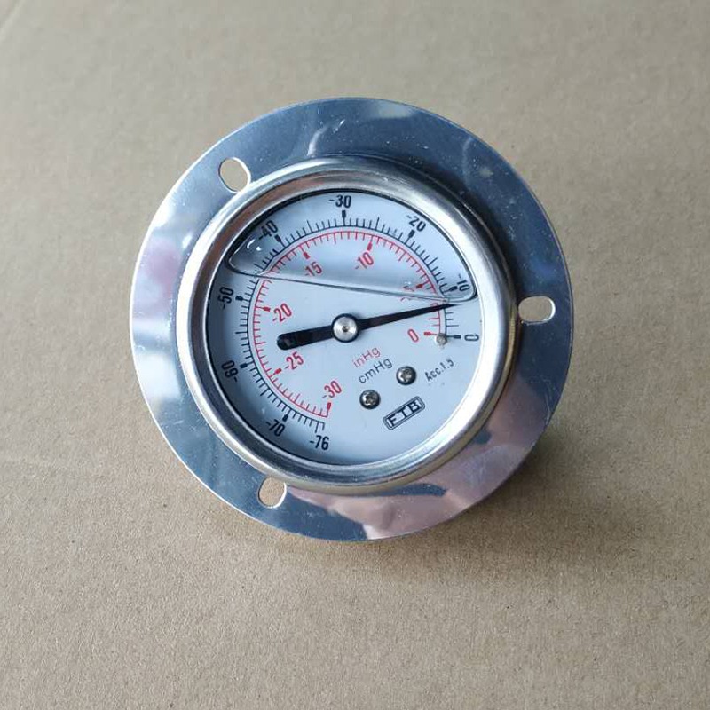 EPS成型機防水耐震密封式抗震充油壓力表軸向帶邊真空表-76cmHg-細節圖7