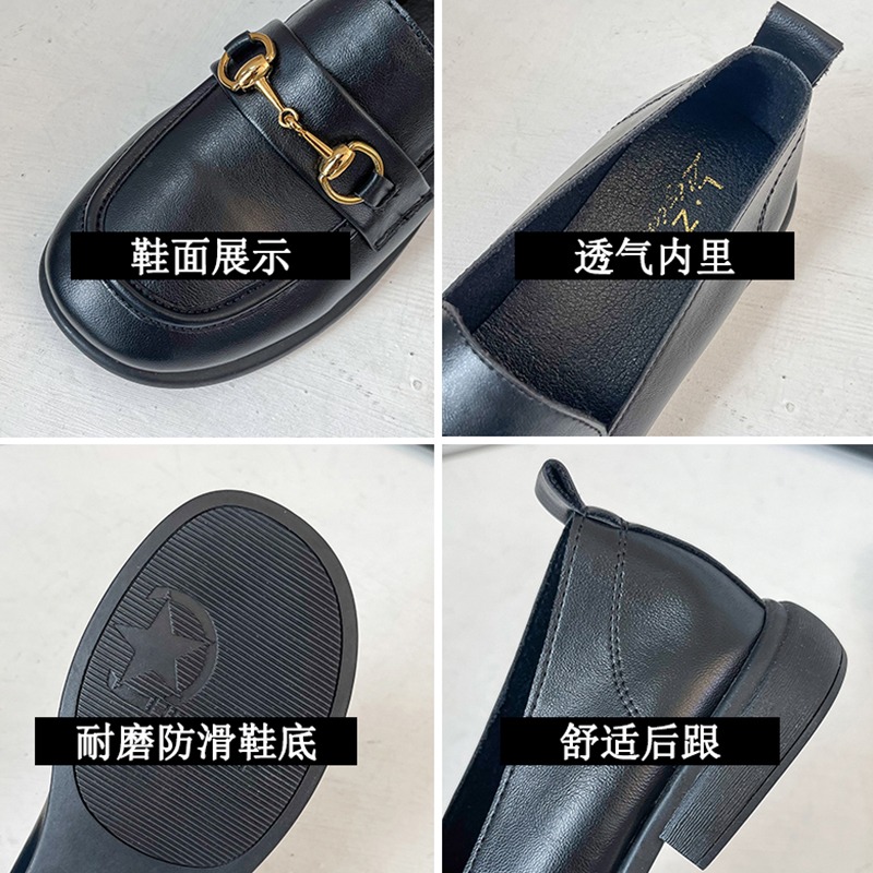 職業平底鞋軟底單鞋舒適久站不累鞋黑色工作鞋英倫風小皮鞋女軟皮-細節圖5