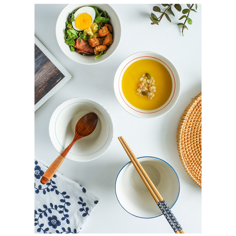 高腳碗斗笠碗創意個性家用日式陶瓷碗單個可愛飯碗麪碗小碗-細節圖10