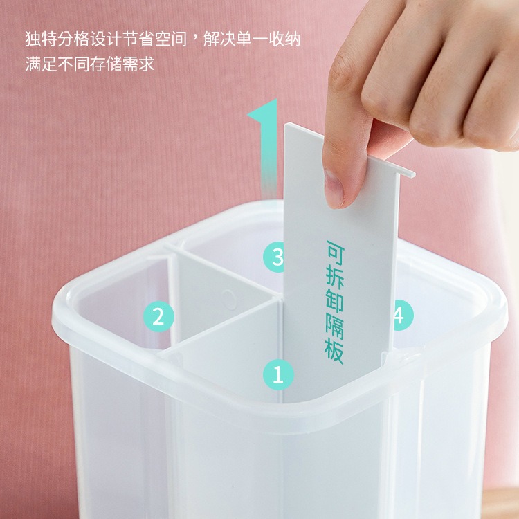 密封罐五穀雜糧收納盒廚房大容量分格幹貨盒食品雜糧收納儲物罐-細節圖2
