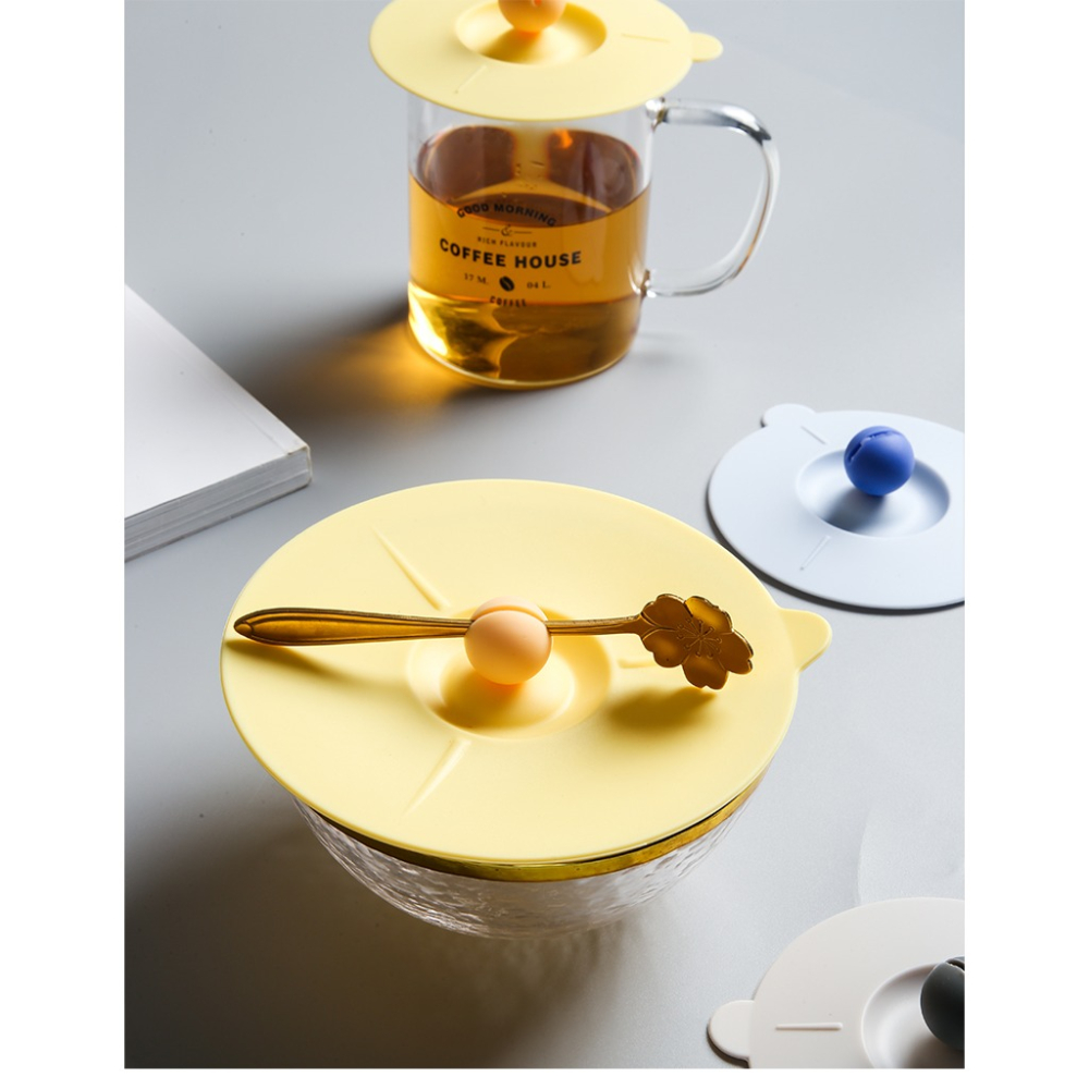 食品級硅膠杯蓋大號密封蓋 可愛卡通馬克杯蓋子防塵防漏水杯蓋子-細節圖8