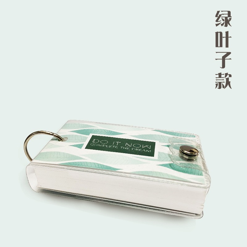 學生環扣單詞卡隨身活頁便簽小本子空白卡片復古記憶卡可拆卸便攜-細節圖7