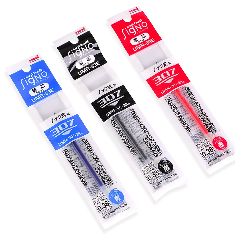 東京書寫UNI三菱UMR-83NE中性筆芯0.38mm藍黑紅K6適用UMN-155-細節圖2