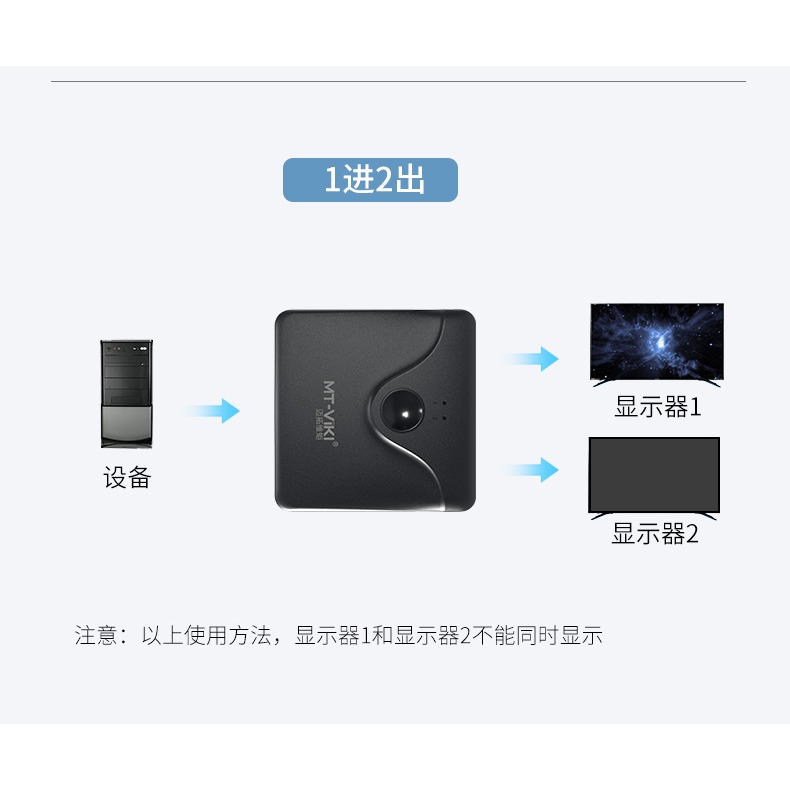 邁拓維矩高清hdmi切換器2進1分配4K雙向切換一進二出視頻分線二合一MT-HD121-細節圖9