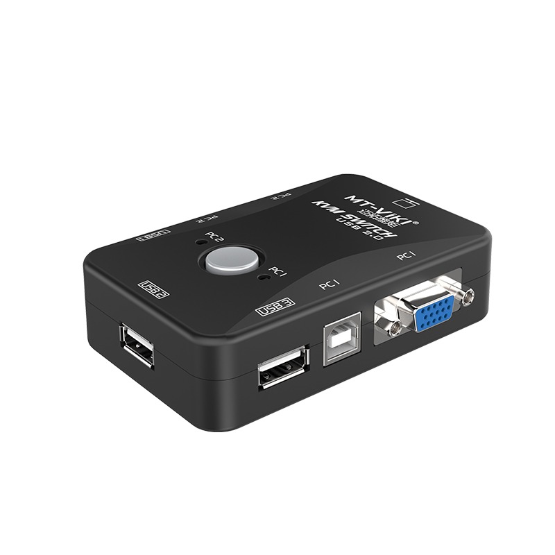 Mt-Viki/邁拓維矩 MT-201UK-CH 手動KVM切換器2口USB二進一出VGA多電腦顯示器鼠標鍵盤共享器2切-細節圖2
