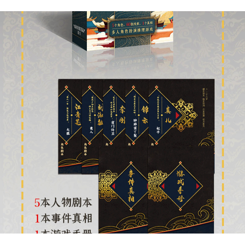 桌遊謀殺之謎劇謀探劇本遊戲宮廷欲孽消失的新娘夢回谷推理團建-細節圖10