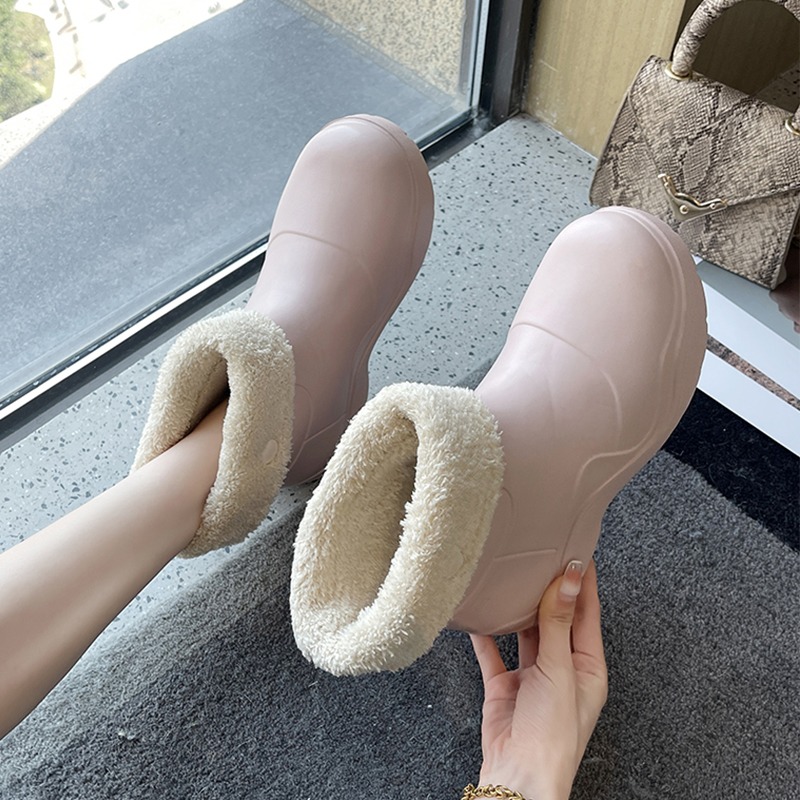 阿希哥mona同款雨靴女時尚外穿牛油果綠厚底增高防滑水鞋短筒雨鞋-細節圖4