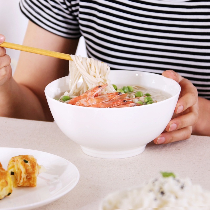 韓式陶瓷家用喫飯歐式骨瓷日韓大號蒸雞蛋羹碗隔熱米飯碗麪碗商用-細節圖5