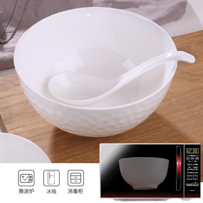 碗個性創意家用單個喫飯碗米飯碗麪碗湯碗景德鎮陶瓷碗簡約骨瓷碗-細節圖4