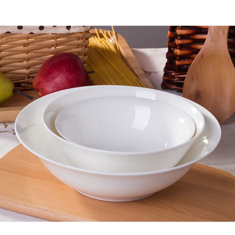 6個裝陶瓷喫麪碗大碗湯碗純白骨瓷餐具碗套裝家用中式大號泡麪碗-細節圖9