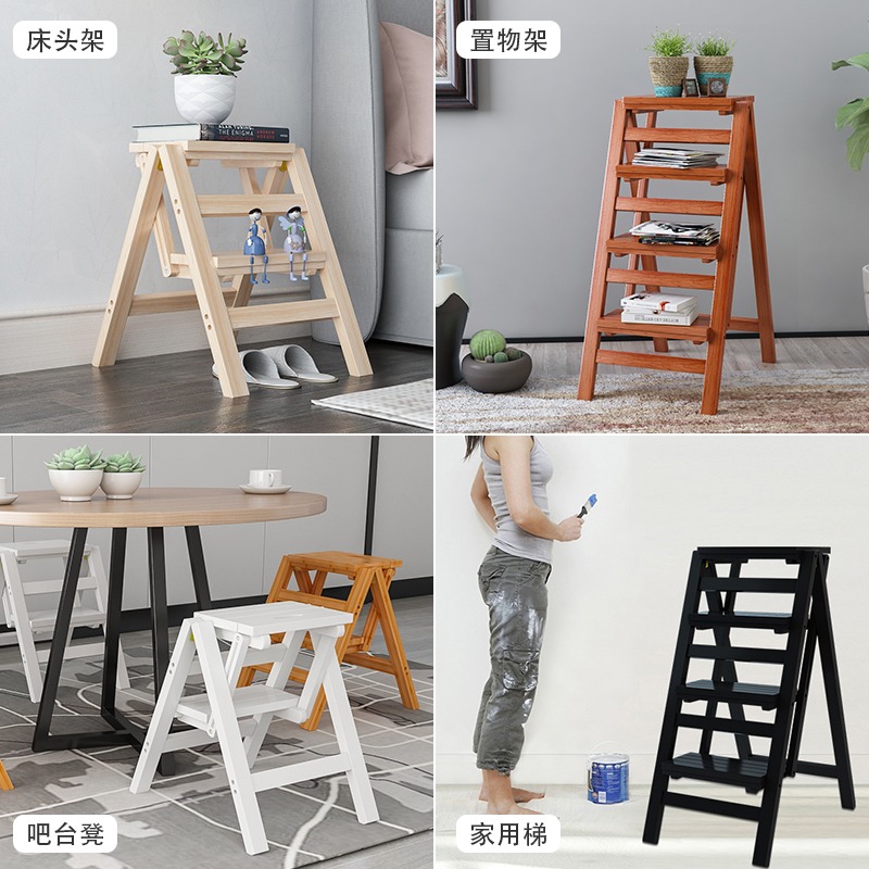 免安裝梯凳多功能家用梯子室內加厚折疊凳兩用樓梯椅登高凳子特價-細節圖2