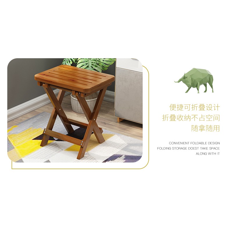 門口換鞋凳家用小板凳實木簡約現代戶外便攜式折疊凳兒童創意矮凳-細節圖10