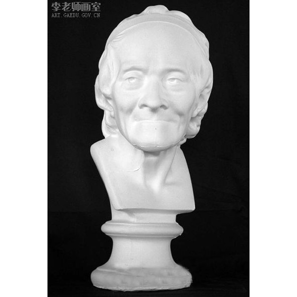 50CM寫生教具素描頭像石膏像伏爾泰教學教具美術用品擺件-細節圖3