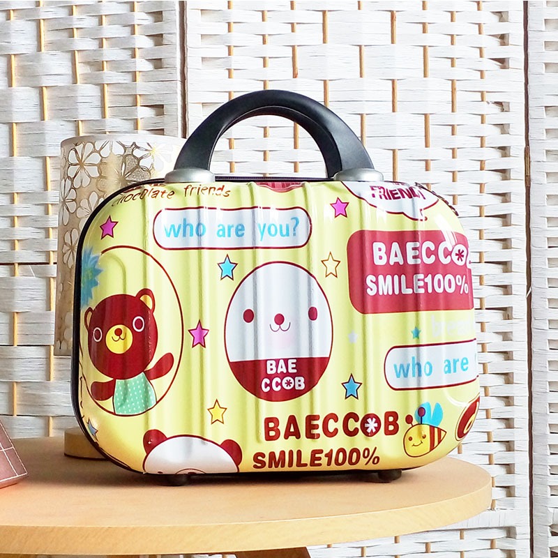 時尚女旅行化妝包便攜收納箱14寸迷你手提箱子小行李箱16寸大容量-細節圖2