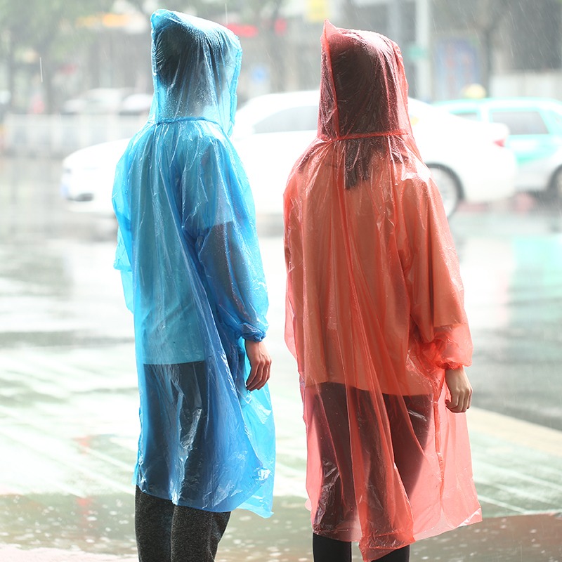 成人加厚一次性雨衣 單人徒步套頭男女通用戶外雨披 帶帽紐扣雨具-細節圖5