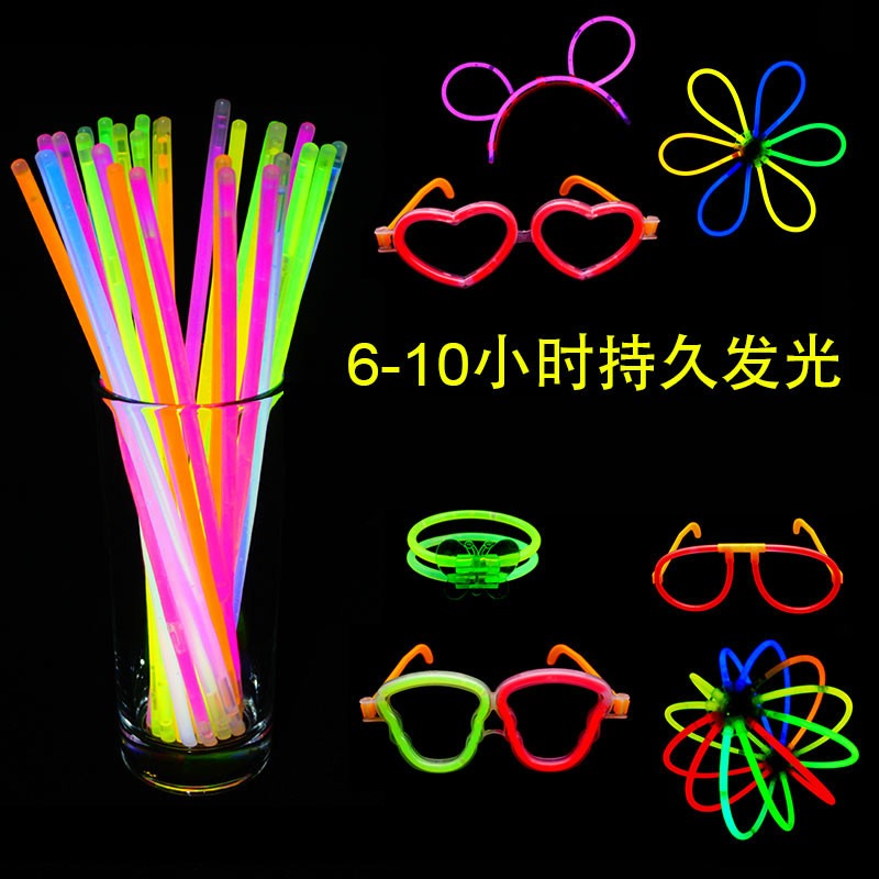 抖音網紅熒光棒之舞一次性發光兒童玩具夜光熒光條演唱會造型道具-細節圖2