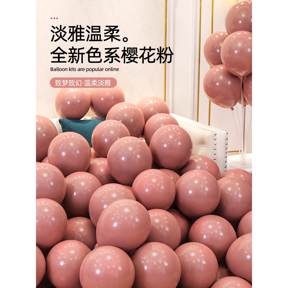 網紅裝飾氣球結婚復古粉創意婚慶場景佈置女方婚禮浪漫婚房粉色-細節圖2