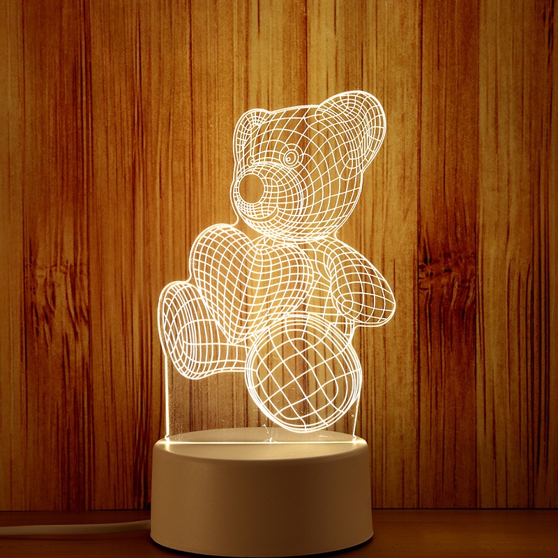 創意夢幻3d臺燈插電臥室牀頭燈led小夜燈嬰兒餵奶燈迷你生日禮物-細節圖3