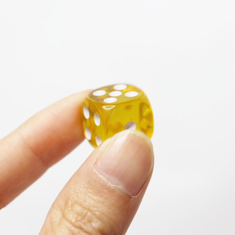 點數彩色透明骰子數字篩子教具喝酒大話骰遊戲道具骰盅色子10顆-細節圖5