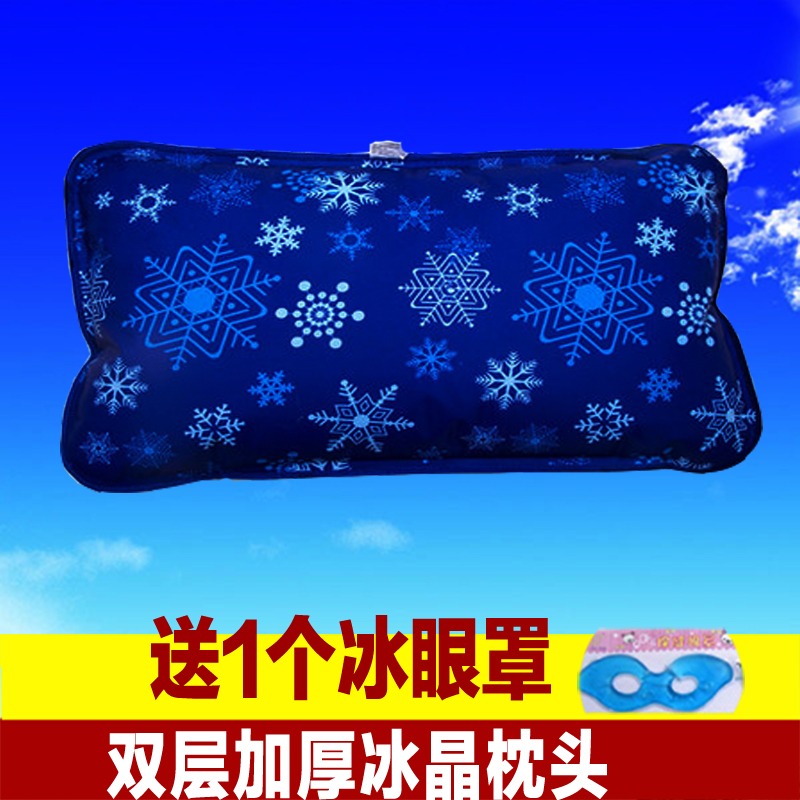 夏季冰枕冰墊水枕頭成人午睡充水枕頭兒童水枕降溫冰涼枕冰晶水袋-細節圖4