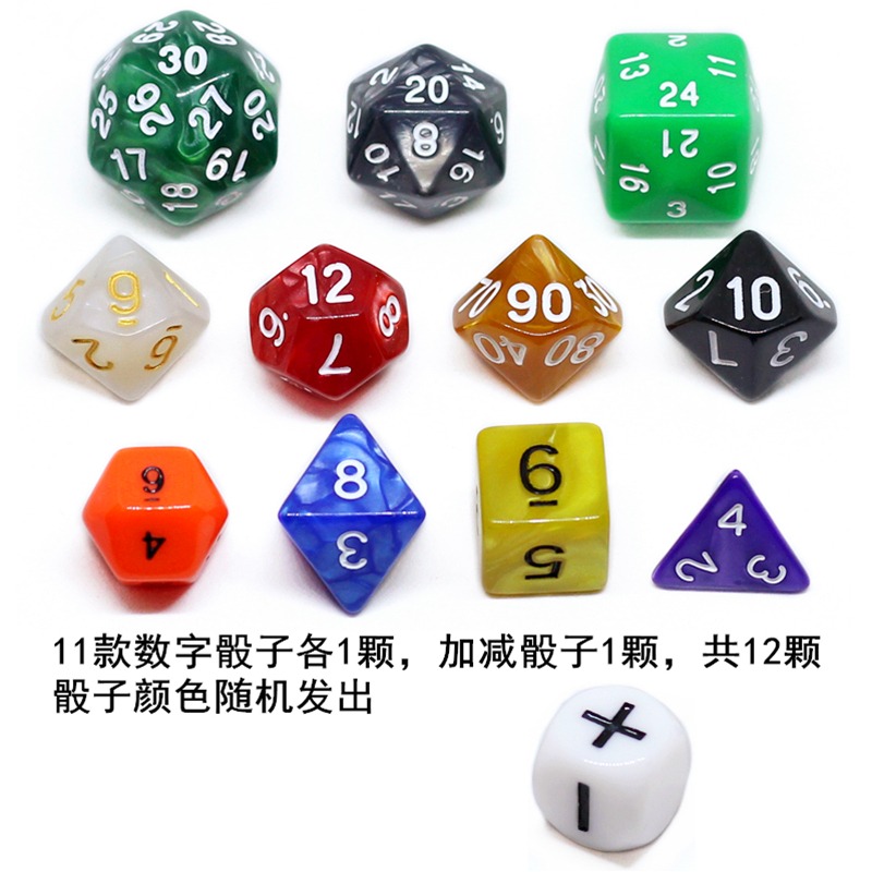 多面數字骰子教具4 6 8 10 12 20 30面篩子游戲玩具色子桌遊配件-細節圖2