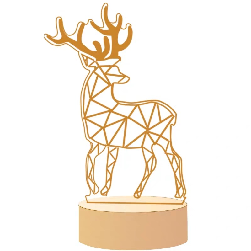 3D小夜燈卡通ins網紅臥室少女牀頭燈創意diy禮品插電臺燈定製logo-細節圖2