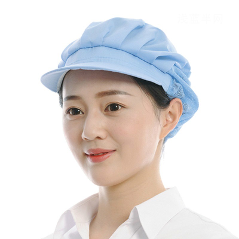 工作帽車間包頭工廠網帽廚師廚房防塵透氣衛生食品廠帽子工作帽-細節圖2