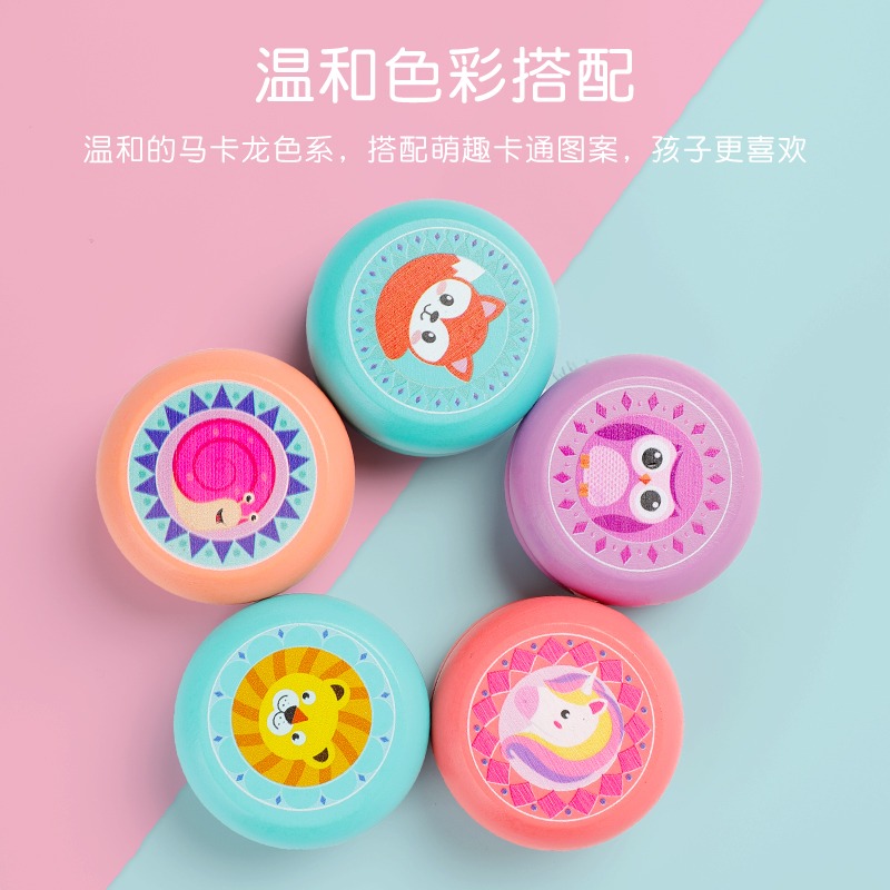 溜溜球木質悠悠球卡通動物兒童溜溜球yoyo球男孩女孩初學者玩具-細節圖4