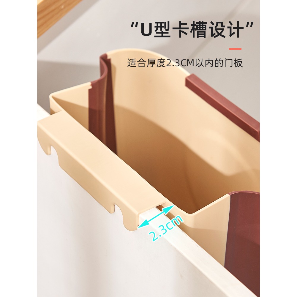 廚房垃圾桶掛式折疊家用櫥櫃桌面壁掛式廚餘專用懸掛式夾縫收納桶-細節圖5