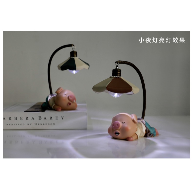 趴趴豬創意存錢罐擺件家居工藝品樹脂送朋友女生生日禮物小豬擺設-細節圖10