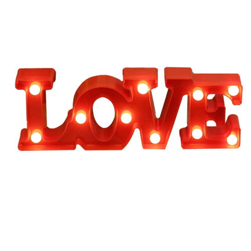 發光數字字母燈牌兒童周歲生日裝飾燈場景佈置燈飾星星愛心love燈-細節圖5