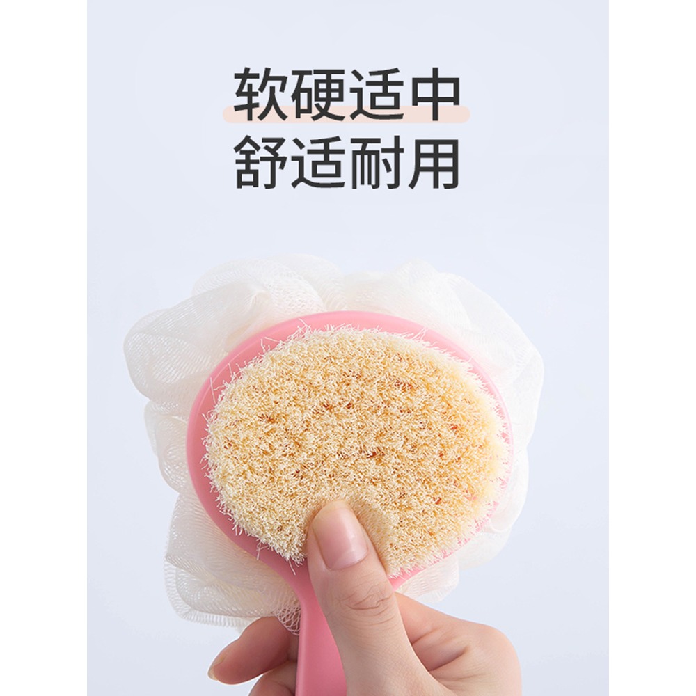 洗澡刷搓澡神器長柄軟毛擦後背身體沐浴球刷洗澡巾搓泥不求人刷子-細節圖5