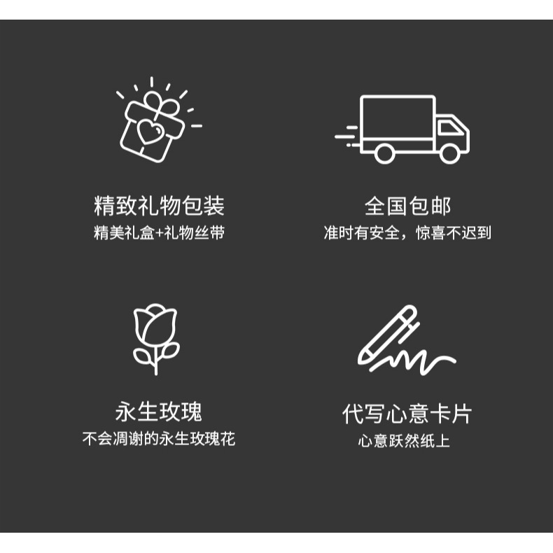 520禮物永生花項鏈包裝情人節禮物生日送女友玫瑰花節日手鏈禮盒-細節圖7