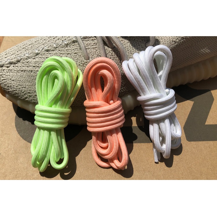 適配椰子350V2夜光鞋帶圓形YEEZY滿天星白綠粉冰淇淋男女380個性-細節圖5
