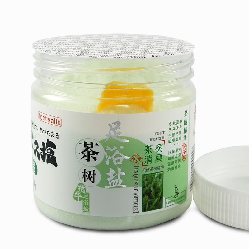 千草妍茶樹足浴鹽泡腳鹽泡腳粉足浴粉足部除足臭去腳臭腳汗腳脫皮-細節圖3
