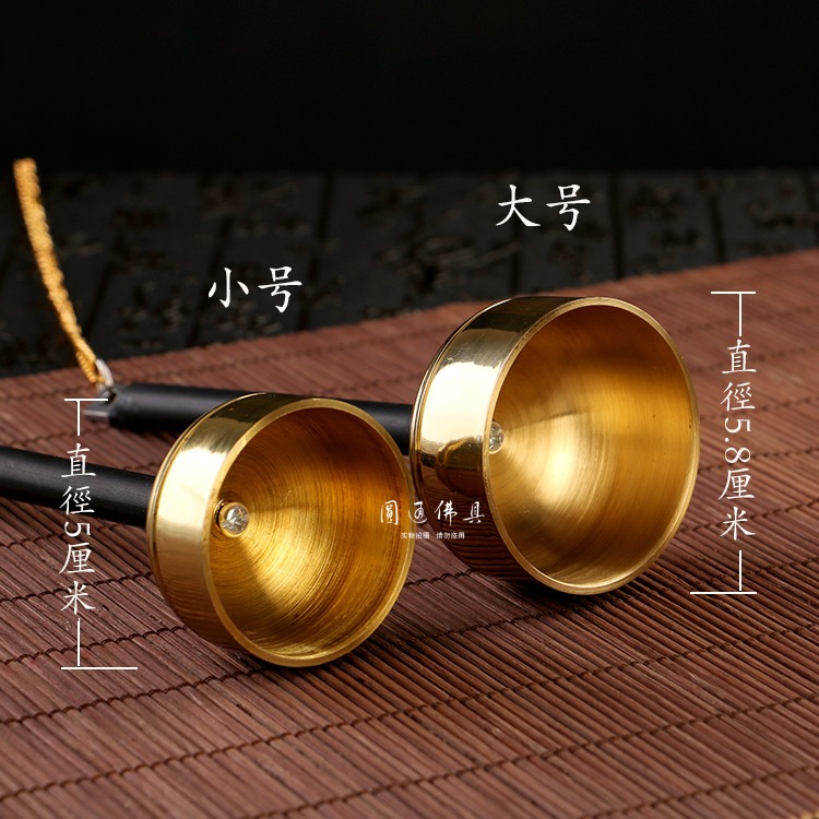 純銅引磬銅罄伸縮引慶寺廟法器佛堂打樂器用品木魚鈴-細節圖4