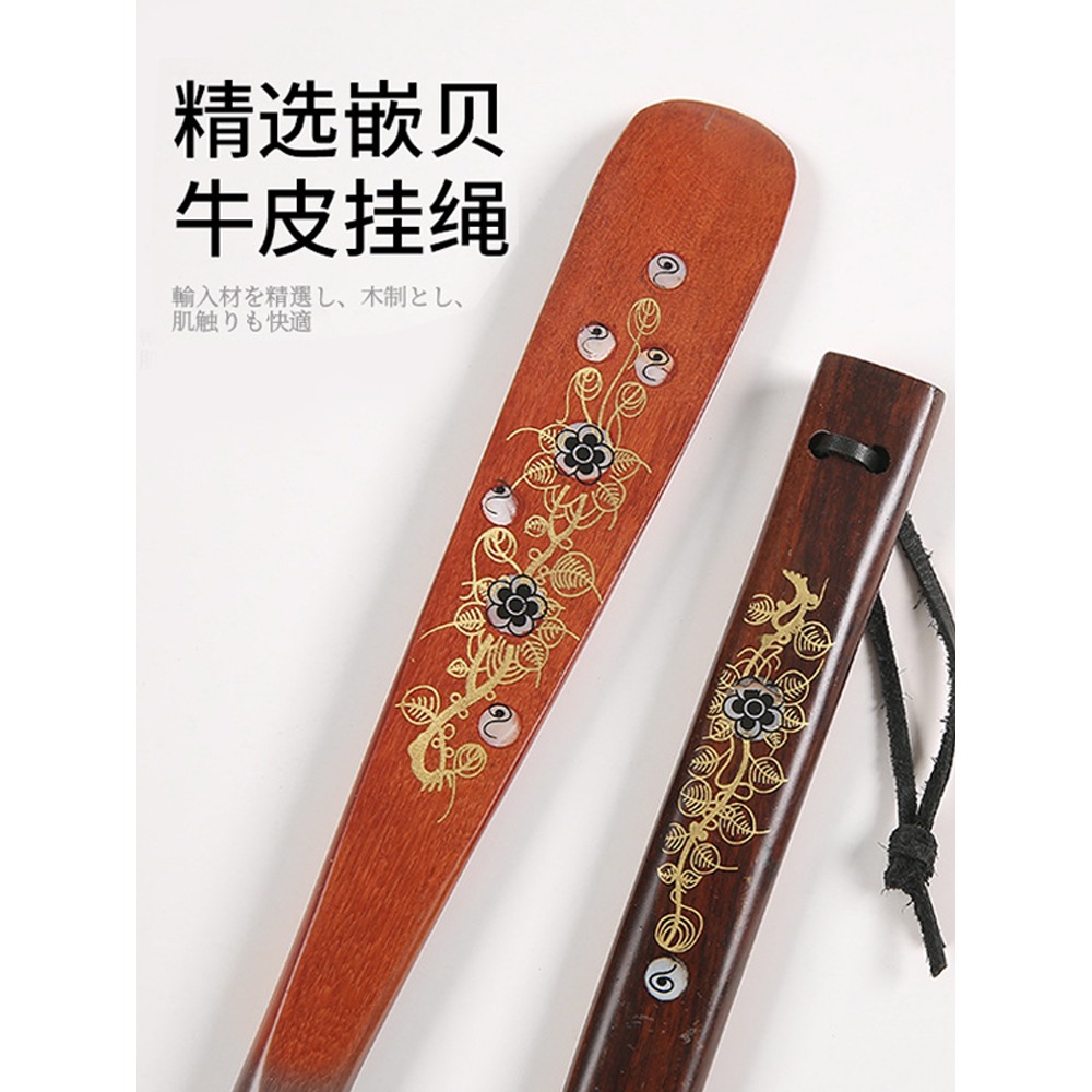 實木鞋拔子日式長柄家用加長抽鞋趴便攜鞋拔子孕婦提鞋器穿鞋神器-細節圖3