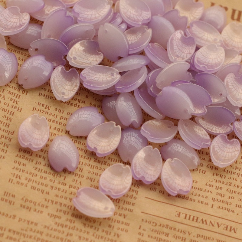 波光粼粼 珠光系列琉璃花瓣 櫻花/百合花瓣 diy古風頭飾發簪材料-細節圖7