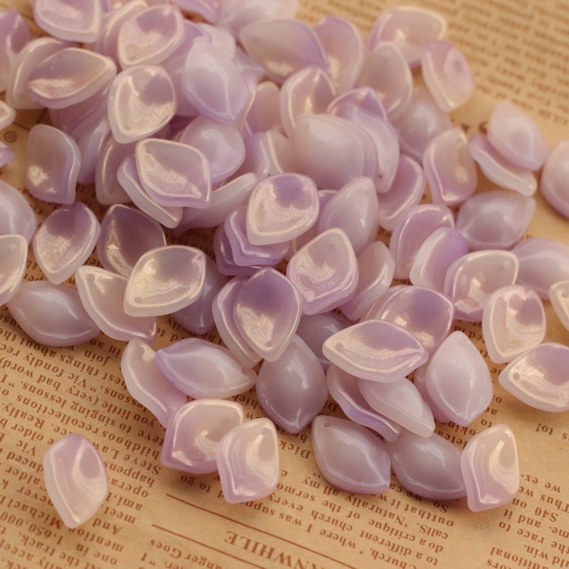波光粼粼 珠光系列琉璃花瓣 櫻花/百合花瓣 diy古風頭飾發簪材料-細節圖10