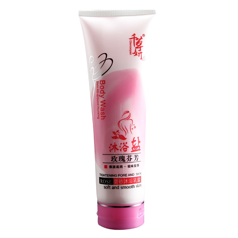 千草妍玫瑰芬芳沐浴鹽乳鹽洗澡鹽 去雞膚後背角質皮泡泡洗澡浴鹽-細節圖2