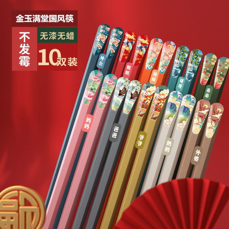 七克拉筷子不發黴一人一筷家庭防滑防黴網紅家用合金快子新款包郵-細節圖8